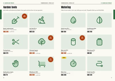 Pages 10–11 of Season catalogue for a DIY store – 96 pages