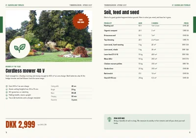 Pages 14–15 of Season catalogue for a DIY store – 96 pages