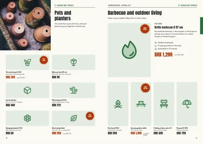 Pages 16–17 of Season catalogue for a DIY store – 96 pages