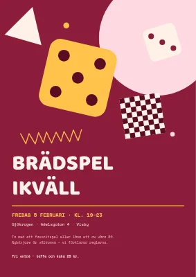 Brädspelskväll i Marstal — Memphis-tärningar
