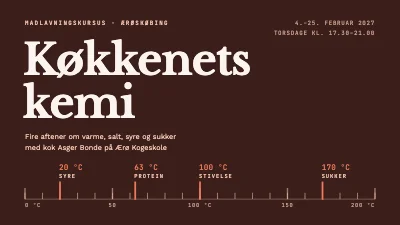 Madlavningskursus — køkkenets kemi