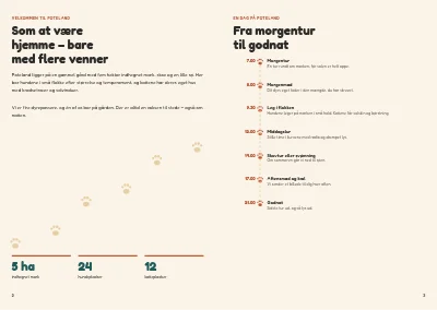 Side 2–3 af Brochure for dyrepension – 8 sider