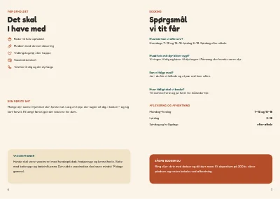Side 6–7 af Brochure for dyrepension – 8 sider