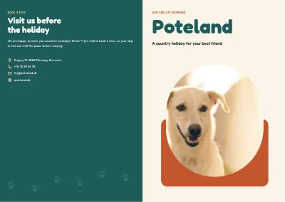 Cover of Brochure for a pet boarding kennel – 8 pages