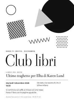 Club del libro in bianco e nero