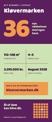 Roll-up til byggeprojekt — nye rækkehuse