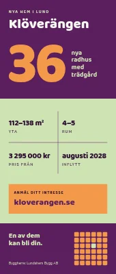 Byggprojekt roll-up — nya radhus
