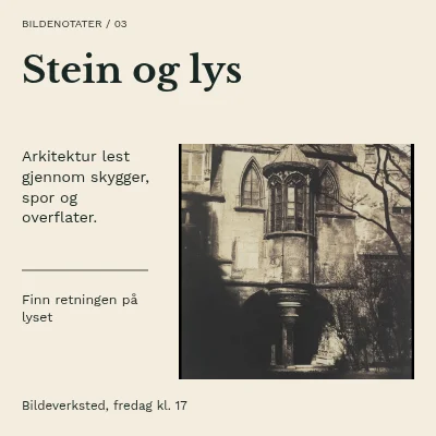 Stein og lys · Magasinoppslag