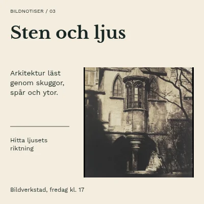 Sten och ljus · Magasinuppslag
