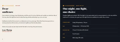 Pages 2–3 de Theatre programme – 24 pages