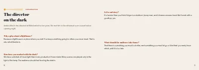 Pages 10–11 de Theatre programme – 24 pages