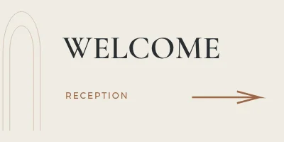 RECEPTION — Reception sign