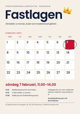 Fastelavnsfest — februarikalender