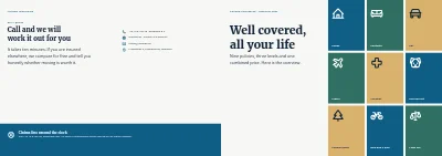Cover of Product overview for an insurance company – 8 pages
