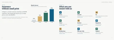 Pages 2–3 of Product overview for an insurance company – 8 pages